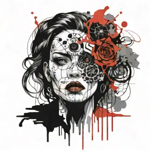 medusas hair and eyes tattoo design idea