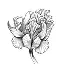 floare iris tattoo design idea