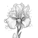 floare iris tattoo design idea