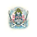 three wise monkeys tattoo design idea
