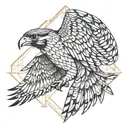 falcon diving tattoo design idea
