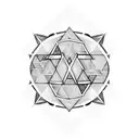 Triangle tattoo design idea