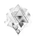 Triangle tattoo design idea