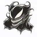 venom marvel tattoo design idea
