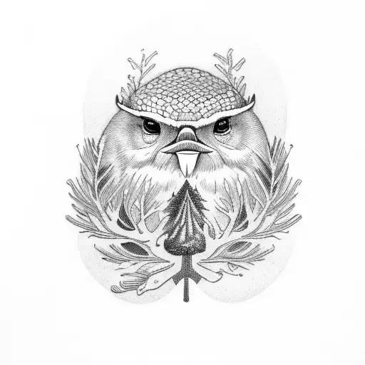 clarks nutcracker and pinetree tattoo design idea