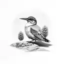 clarks nutcracker with Pinus albicaulis tattoo design idea