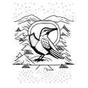 clarks nutcracker with Pinus albicaulis tattoo design idea