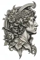 Renaissance art inspired tattoo design idea