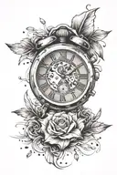 hand sand and watch tattoo design idea