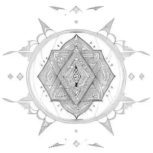 mehndi patterns with mayan influence tattoo design idea