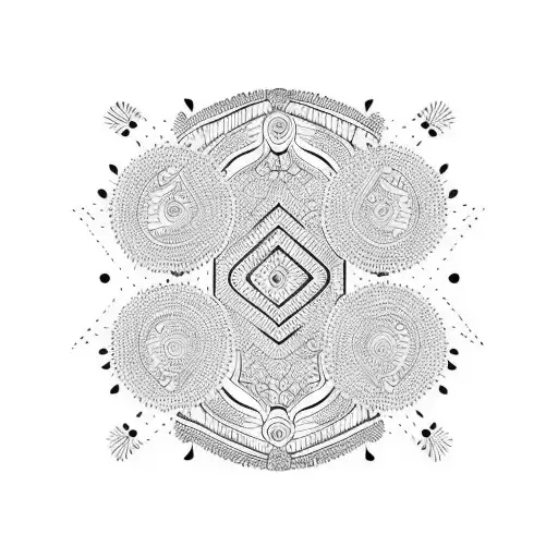 sleeve mehndi patterns with mayan influence tattoo design idea