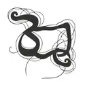 two letters "M", drawed with ropes, bonded together, representing the infinity symbol. black and white, celtic inspired tattoo design idea
