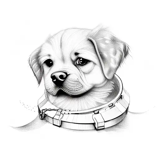 dog bone tattoo design idea