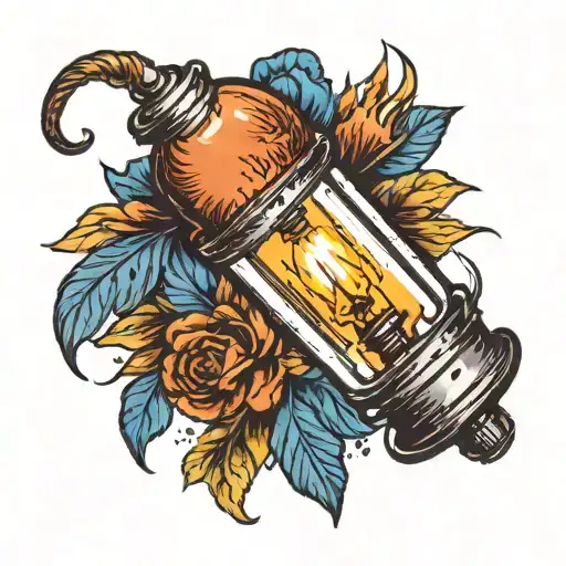 lighter bulb tattoo design idea