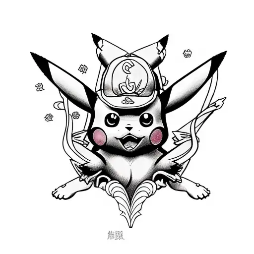 pikachu tattoo design idea
