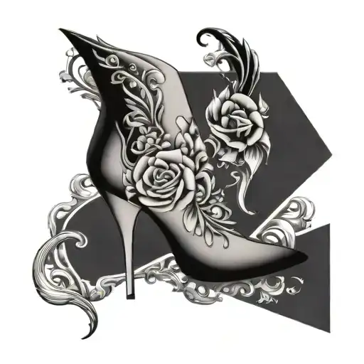 stiletto tattoo design idea