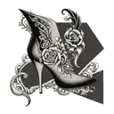 stiletto tattoo design idea