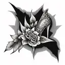 stiletto tattoo design idea