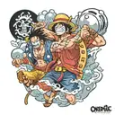 one piece kaido luffy fight tattoo design idea