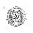 A powerful spell incantation written in occult script with a rock and roll aesthetic tattoo design idea