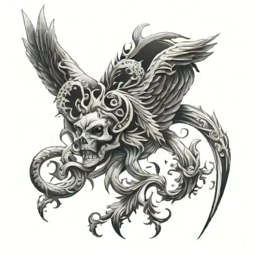sin of pride tattoo design idea