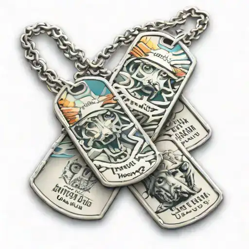 mental health and military dog tags tattoo design idea