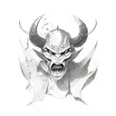 demon vs angels tattoo design idea