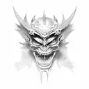 demon vs angels tattoo design idea