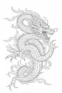 Lightning and chinese dragon tattoo design idea