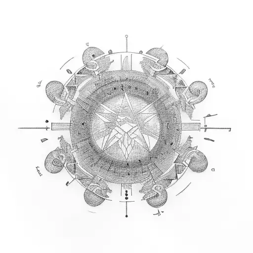 Circle of fifths from music tattoo design idea