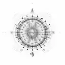 Circle of fifths from music tattoo design idea