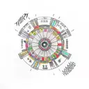 Circle of fifths from music tattoo design idea