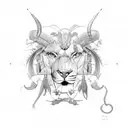 interlink cancer leo taurus scorpio to show friendship.   tattoo design idea