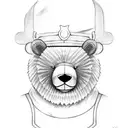 teddy bear viking  tattoo design idea