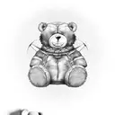 teddy bear viking  tattoo design idea