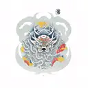 forest with a gear tattoo design idea