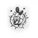 prickly pear cactus in cowboy boot tattoo design idea