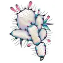 prickly pear cactus in cowboy boot tattoo design idea