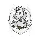 prickly pear cactus in cowboy boot tattoo design idea
