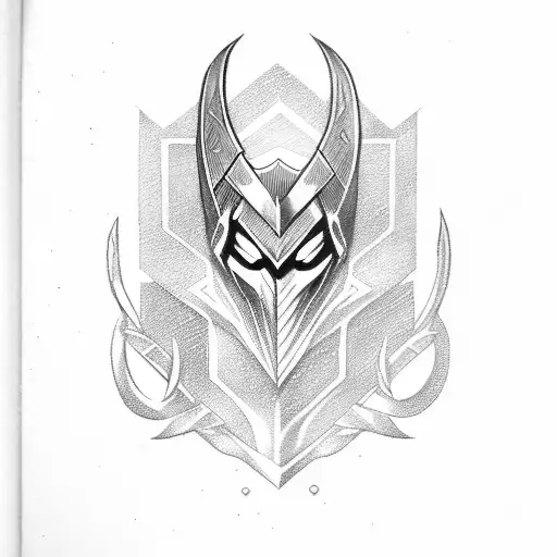 warlock symbol and sword tattoo design idea