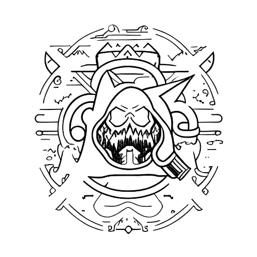 Adventurer abyss peace  tattoo design idea