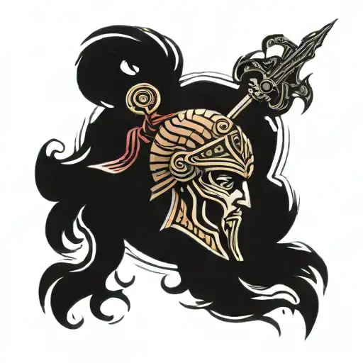 Sparta style tattoo design idea