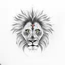angry Lion tattoo design idea