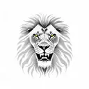 angry Lion tattoo design idea