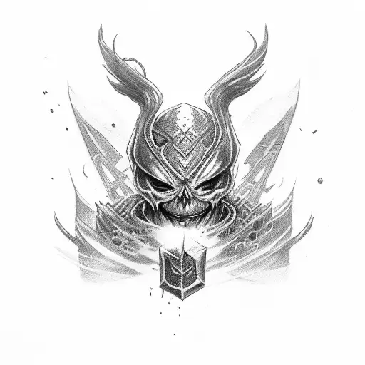 magic card with shaco tattoo design idea