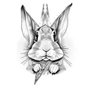 magic card with rabbit and shaco tattoo design idea