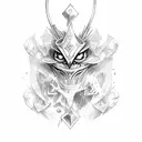 magic card with shaco tattoo design idea