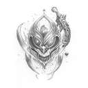 magic card with  and shaco tattoo design idea