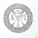 chi rho tattoo design idea