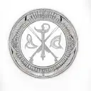 chi rho tattoo design idea